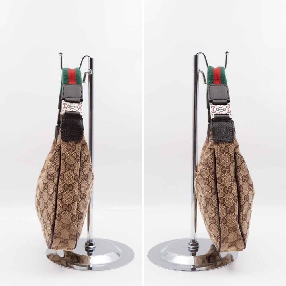 ❌️❌️SOLD❌️❌️CG20 💟 Gucci GG Canvas Small Hobo Sherry Line - Picture 5 of 11